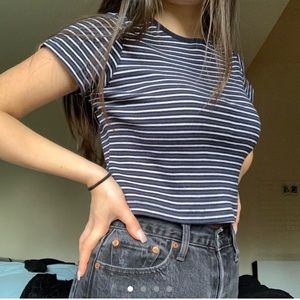 Brandy Melville striped ribbed tee